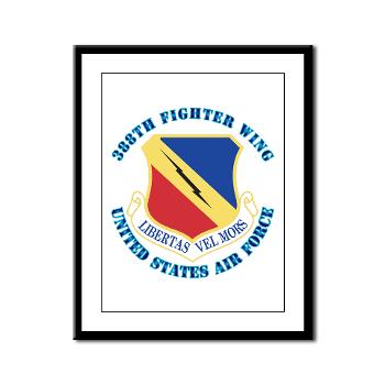 388FW - M01 - 02 - 388th Fighter Wing with Text - Framed Panel Print