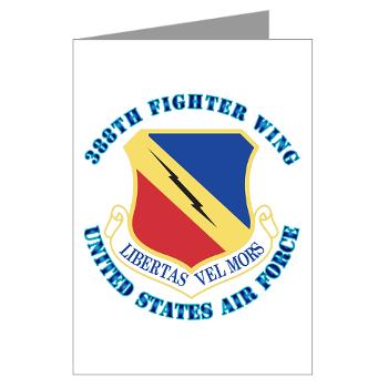 388FW - M01 - 02 - 388th Fighter Wing with Text - Greeting Cards (Pk of 10)