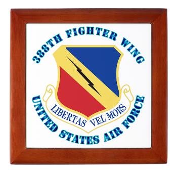388FW - M01 - 03 - 388th Fighter Wing with Text - Keepsake Box