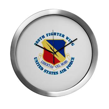 388FW - M01 - 03 - 388th Fighter Wing with Text - Modern Wall Clock