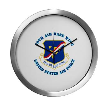 39ABW - M01 - 03 - 39th Air Base Wing with Text - Modern Wall Clock