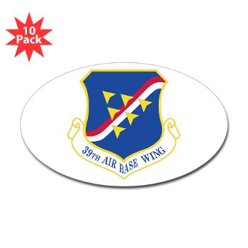 39ABW - M01 - 01 - 39th Air Base Wing - Sticker (Oval 10 pk)