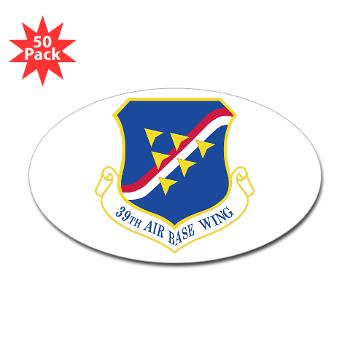 39ABW - M01 - 01 - 39th Air Base Wing - Sticker (Oval 50 pk)