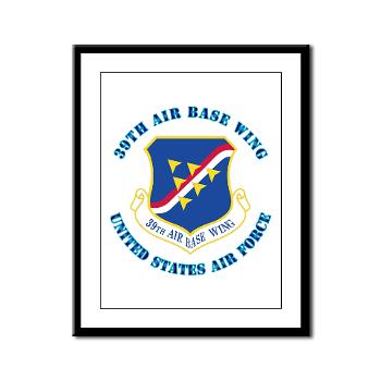 39ABW - M01 - 02 - 39th Air Base Wing with Text - Framed Panel Print