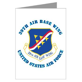 39ABW - M01 - 02 - 39th Air Base Wing with Text - Greeting Cards (Pk of 10)