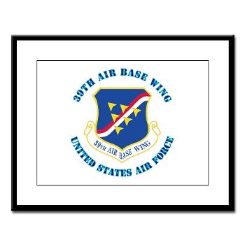 39ABW - M01 - 02 - 39th Air Base Wing with Text - Large Framed Print
