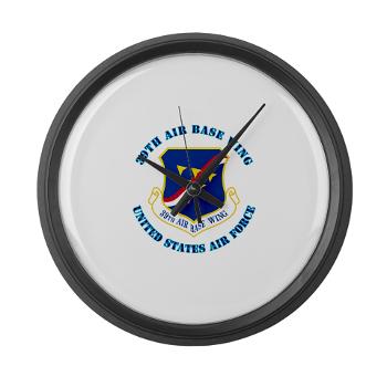 39ABW - M01 - 03 - 39th Air Base Wing with Text - Large Wall Clock
