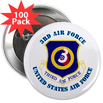 3AF - M01 - 01 - 3rd Air Force with Text - 2.25" Button (100 pack)