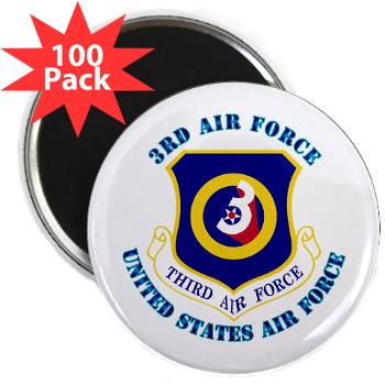 3AF - M01 - 01 - 3rd Air Force with Text - 2.25" Magnet (100 pack)