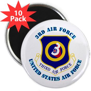 3AF - M01 - 01 - 3rd Air Force with Text - 2.25" Magnet (10 pack)