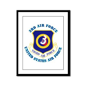 3AF - M01 - 02 - 3rd Air Force with Text - Framed Panel Print