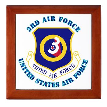 3AF - M01 - 03 - 3rd Air Force with Text - Keepsake Box