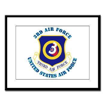 3AF - M01 - 02 - 3rd Air Force with Text - Large Framed Print