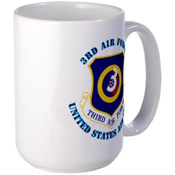 3AF - M01 - 03 - 3rd Air Force with Text - Large Mug