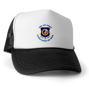 3AF - A01 - 02 - 3rd Air Force with Text - Trucker Hat