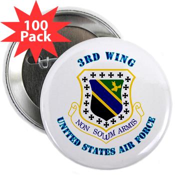 3W - M01 - 01 - 3rd Wing with Text - 2.25" Button (100 pack)