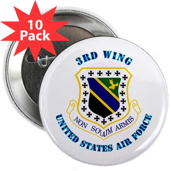 3W - M01 - 01 - 3rd Wing with Text - 2.25" Button (10 pack)