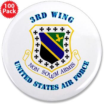 3W - M01 - 01 - 3rd Wing with Text - 3.5" Button (100 pack)