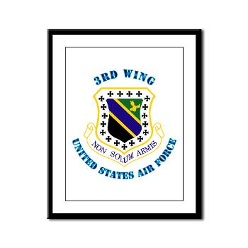 3W - M01 - 02 - 3rd Wing with Text - Framed Panel Print