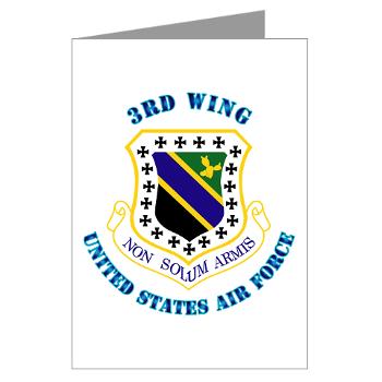 3W - M01 - 02 - 3rd Wing with Text - Greeting Cards (Pk of 20)