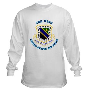 3W - A01 - 03 - 3rd Wing with Text - Long Sleeve T-Shirt
