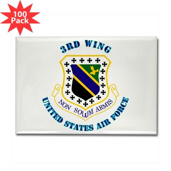 3W - M01 - 01 - 3rd Wing with Text - Rectangle Magnet (100 pack)