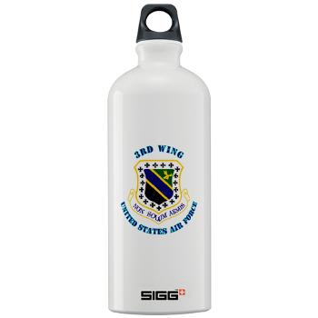 3W - M01 - 03 - 3rd Wing with Text - Sigg Water Bottle 1.0L