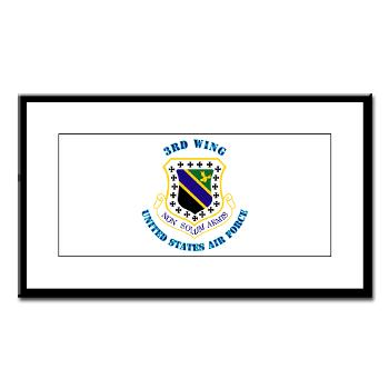 3W - M01 - 02 - 3rd Wing with Text - Small Framed Print