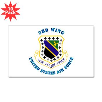 3W - M01 - 01 - 3rd Wing with Text - Sticker (Rectangle 10 pk)