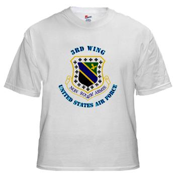 3W - A01 - 04 - 3rd Wing with Text - White t-Shirt