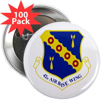 42ABW - M01 - 01 - 42nd Air Base Wing - 2.25" Button (100 pack)