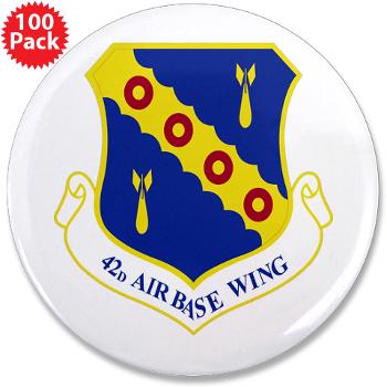 42ABW - M01 - 01 - 42nd Air Base Wing - 3.5" Button (100 pack)