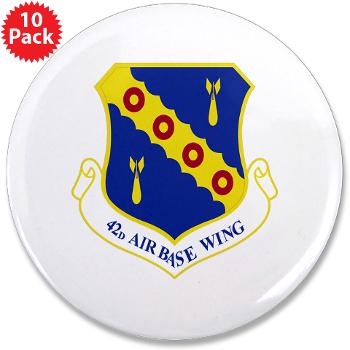 42ABW - M01 - 01 - 42nd Air Base Wing - 3.5" Button (10 pack)