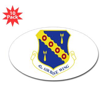 42ABW - M01 - 01 - 42nd Air Base Wing - Sticker (Oval 10 pk)