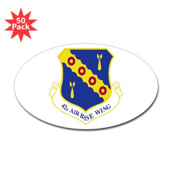 42ABW - M01 - 01 - 42nd Air Base Wing - Sticker (Oval 50 pk)