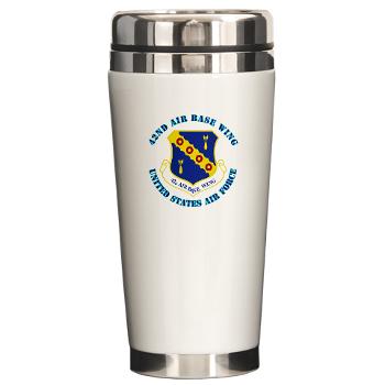 42ABW - M01 - 03 - 42nd Air Base Wing with Text - Ceramic Travel Mug - Click Image to Close