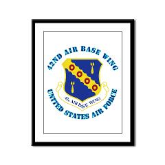 42ABW - M01 - 02 - 42nd Air Base Wing with Text - Framed Panel Print - Click Image to Close