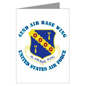 42ABW - M01 - 02 - 42nd Air Base Wing with Text - Greeting Cards (Pk of 10)