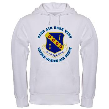 42ABW - A01 - 03 - 42nd Air Base Wing with Text - Hooded Sweatshirt