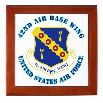 42ABW - M01 - 03 - 42nd Air Base Wing with Text - Keepsake Box