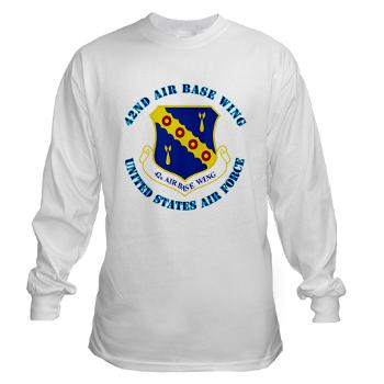 42ABW - A01 - 03 - 42nd Air Base Wing with Text - Long Sleeve T-Shirt