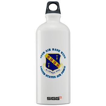 42ABW - M01 - 03 - 42nd Air Base Wing with Text - Sigg Water Bottle 1.0L