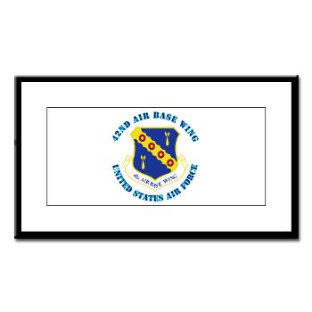 42ABW - M01 - 02 - 42nd Air Base Wing with Text - Small Framed Print