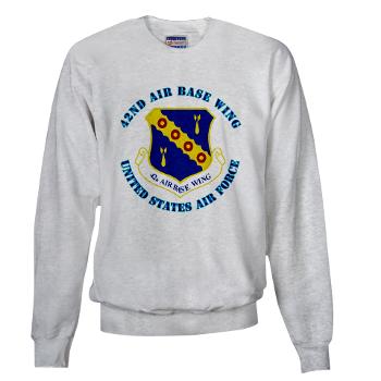42ABW - A01 - 03 - 42nd Air Base Wing with Text - Sweatshirt
