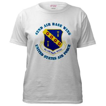42ABW - A01 - 04 - 42nd Air Base Wing with Text - Women's T-Shirt