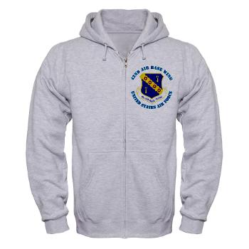 42ABW - A01 - 03 - 42nd Air Base Wing with Text - Zip Hoodie