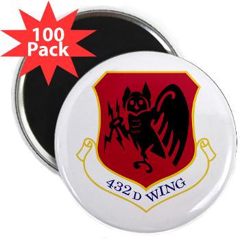 432W - M01 - 01 - 432nd Wing - 2.25" Magnet (100 pack) - Click Image to Close