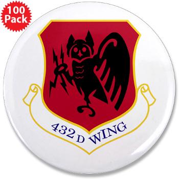 432W - M01 - 01 - 432nd Wing - 3.5" Button (100 pack) - Click Image to Close