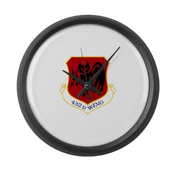 432W - M01 - 03 - 432nd Wing - Large Wall Clock - Click Image to Close