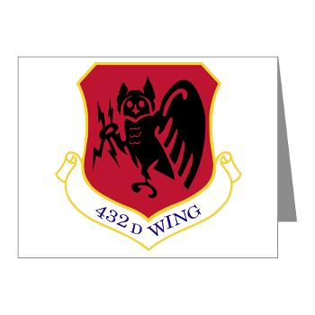 432W - M01 - 02 - 432nd Wing - Note Cards (Pk of 20)